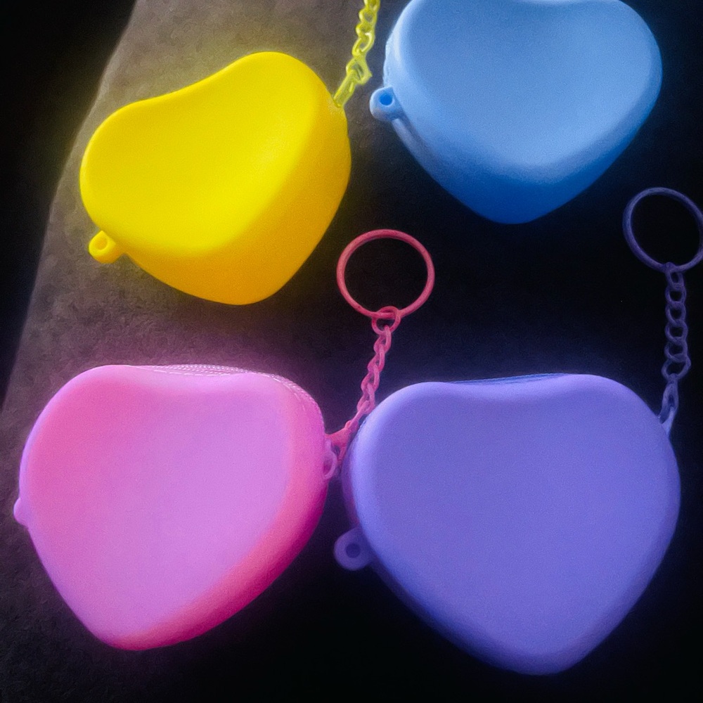 Colorful Heart-Shaped Coin Purses
